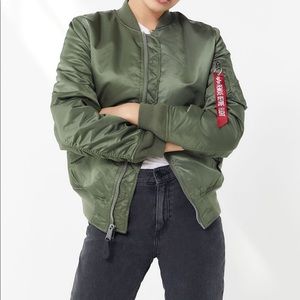 Urban Outfitters Green bomber jacket